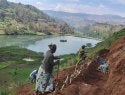 The bare hillsides of Bukavu being restored and stabilized