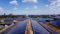 Solar panels on a rooftop.