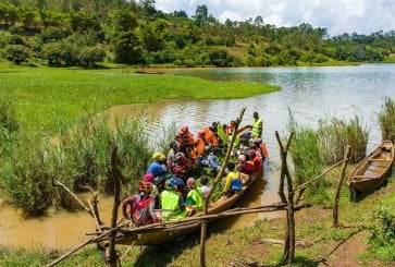 People in canoe.