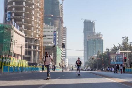 Addis Ababa held its first car-free day, Menged Le Sew, in February 2019. 