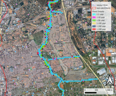 Alexandra flood extents.