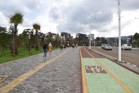 Updates to the Piassa and Arat Kilo corridors, including new walkways, bike lanes and greenery, were completed in June 2024.