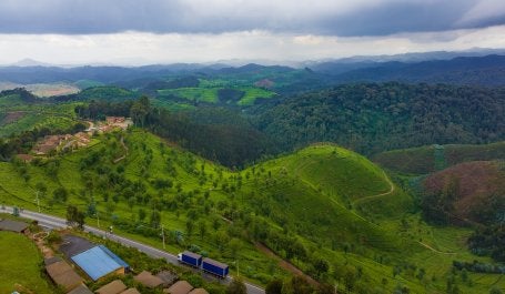 Land restoration sites in Rwanda
