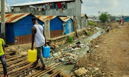 Informal settlement in Nairobi, Kenya