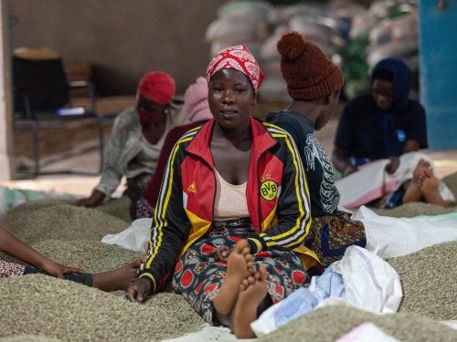 Women sorting coffee, Rwanda